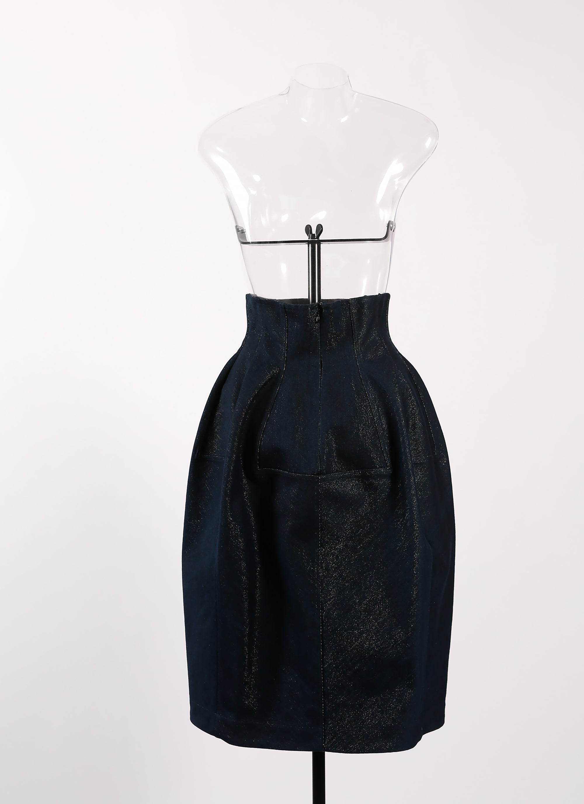 Denim skirt - Blue & Gold