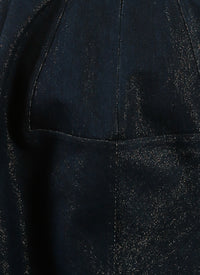 Denim skirt - Blue & Gold