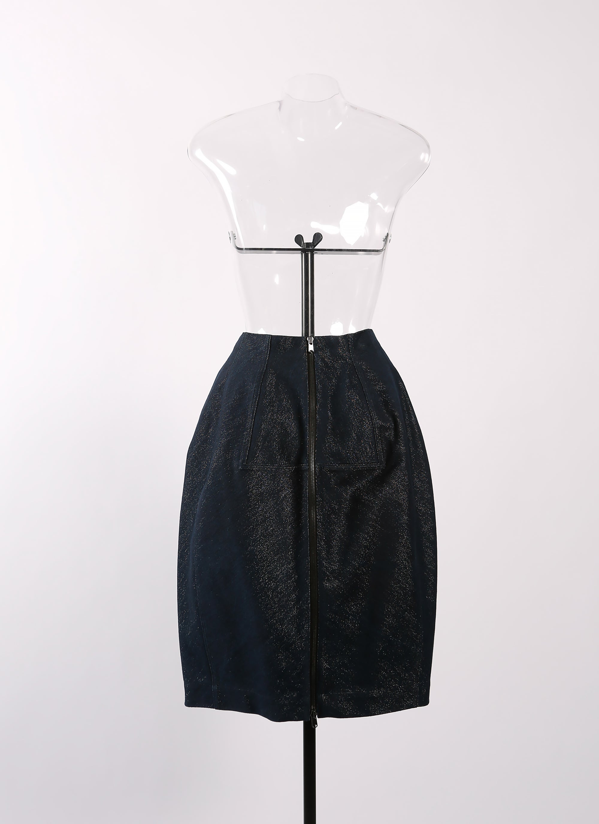 Jupe en denim - Bleu & Argent