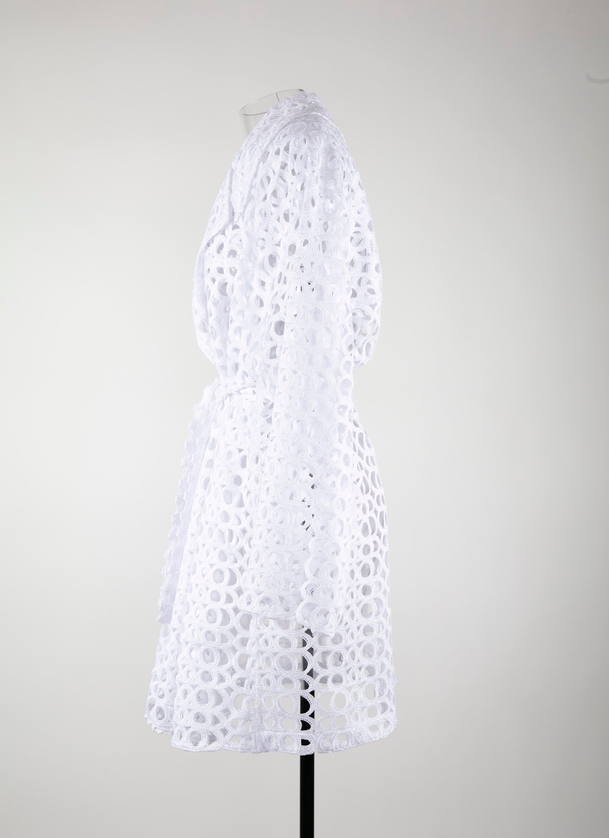 Baroque-effect trench coat - White