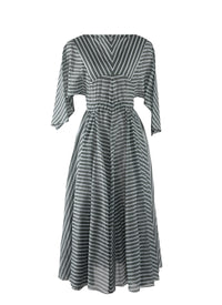 Boudoir 3/4 sleeve dress - White & Green
