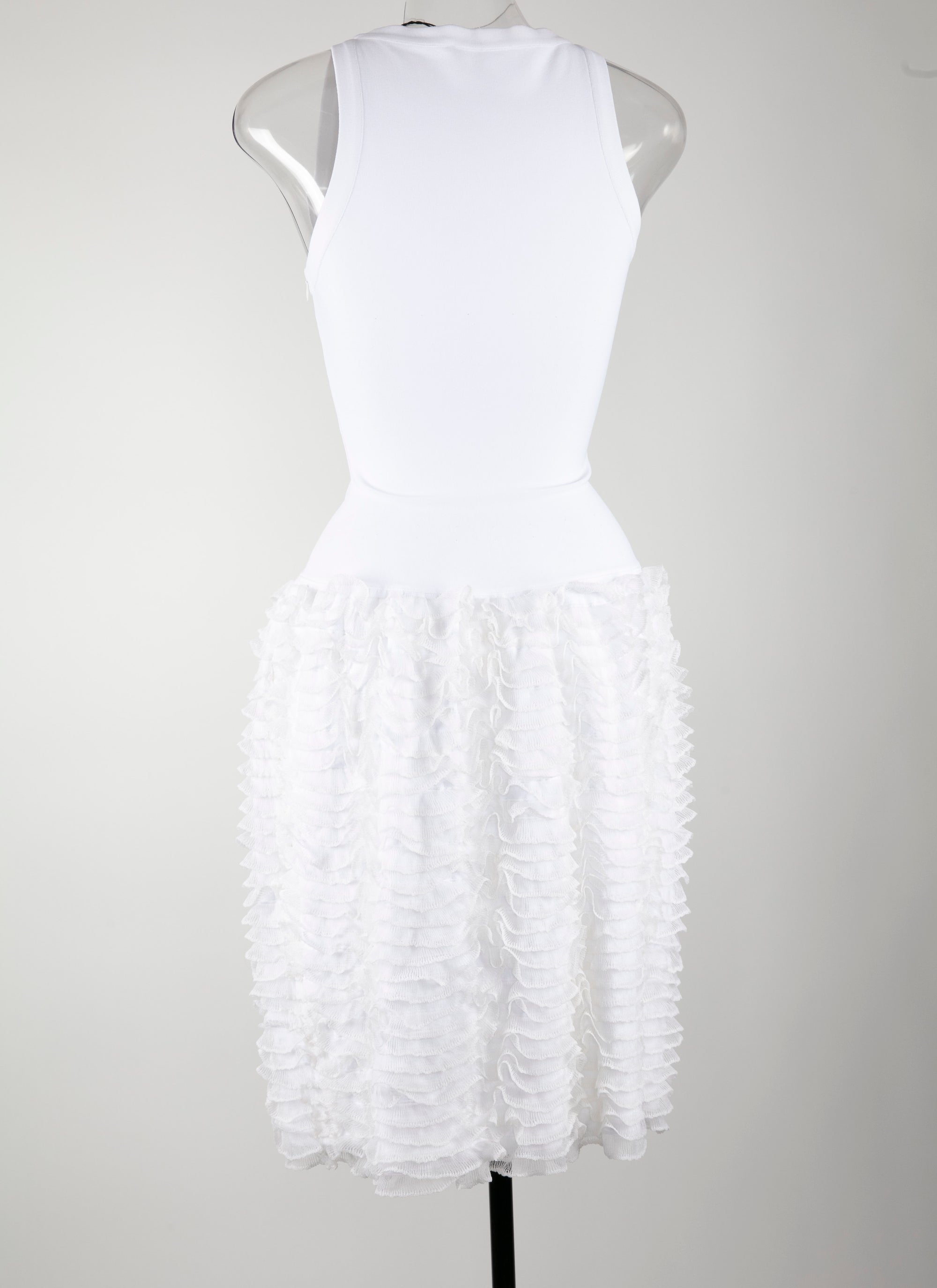 Houpette sleeveless dress - White