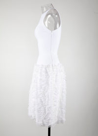 Houpette sleeveless dress - White