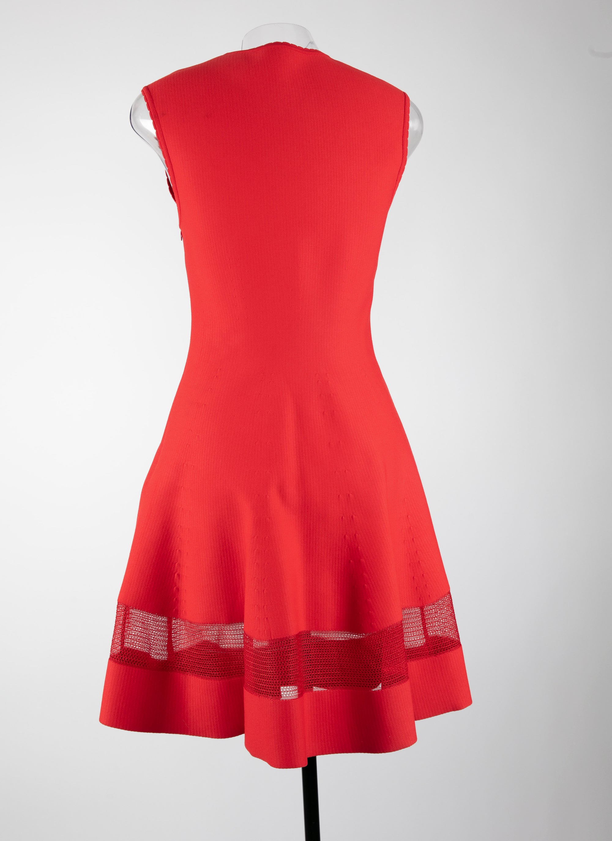 Mansart knitted sleeveless dress - Scarlet