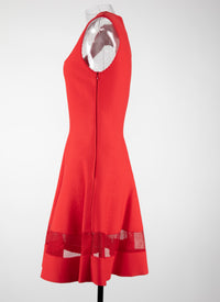Mansart knitted sleeveless dress - Scarlet