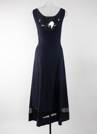 Robe sans manches Mansart en maille - Nuit