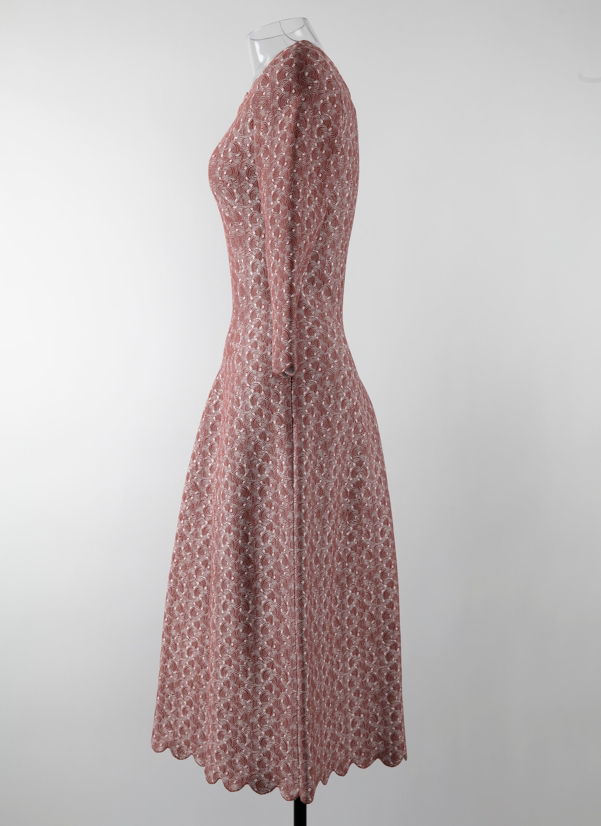 Robe à manches 3/4 Camée - Noisette
