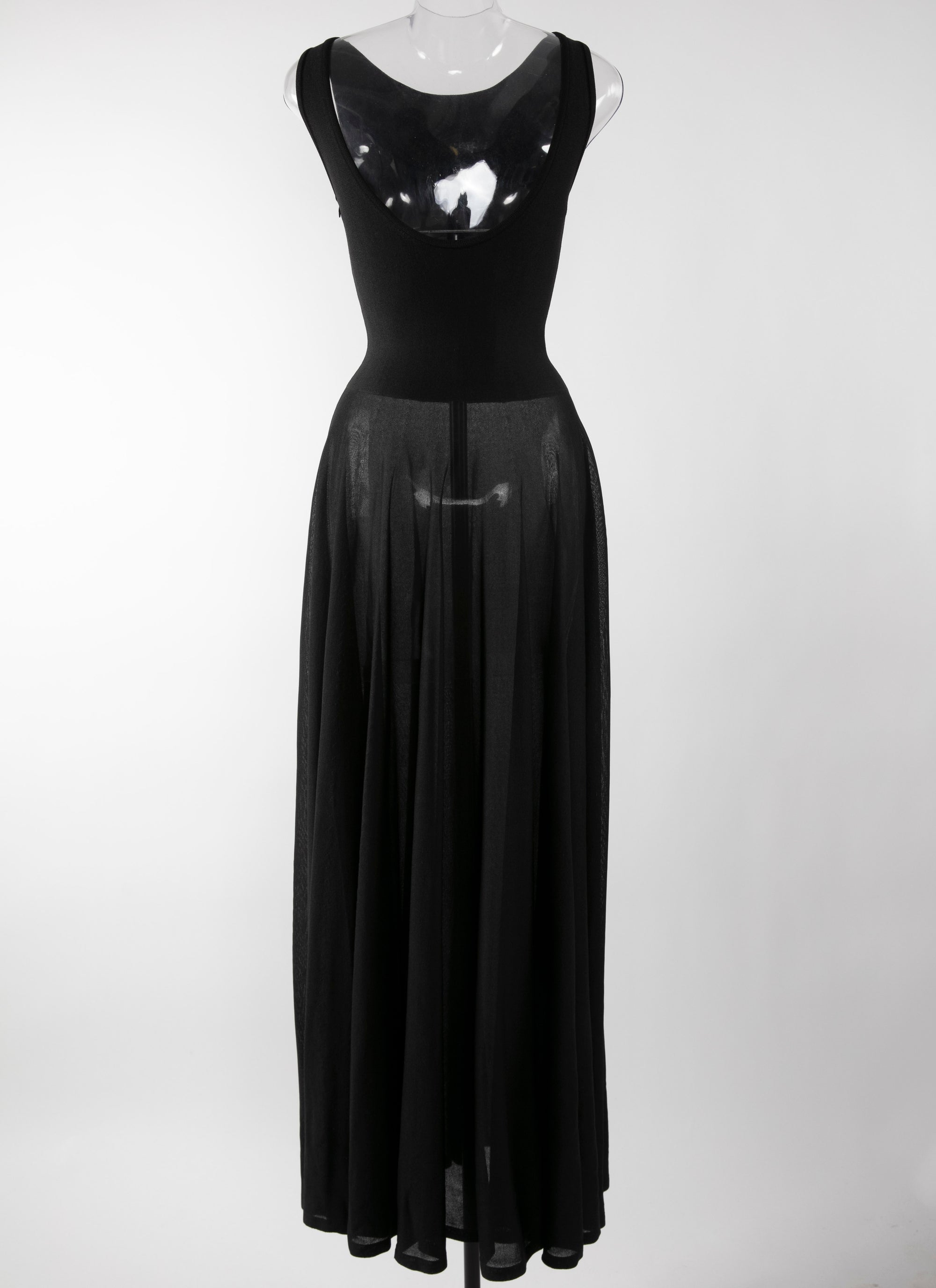 Robe sans manches Galante en soie - Noir
