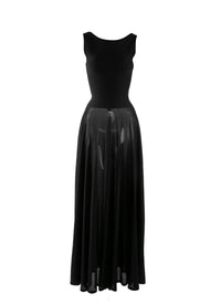 Robe sans manches Galante en soie - Noir