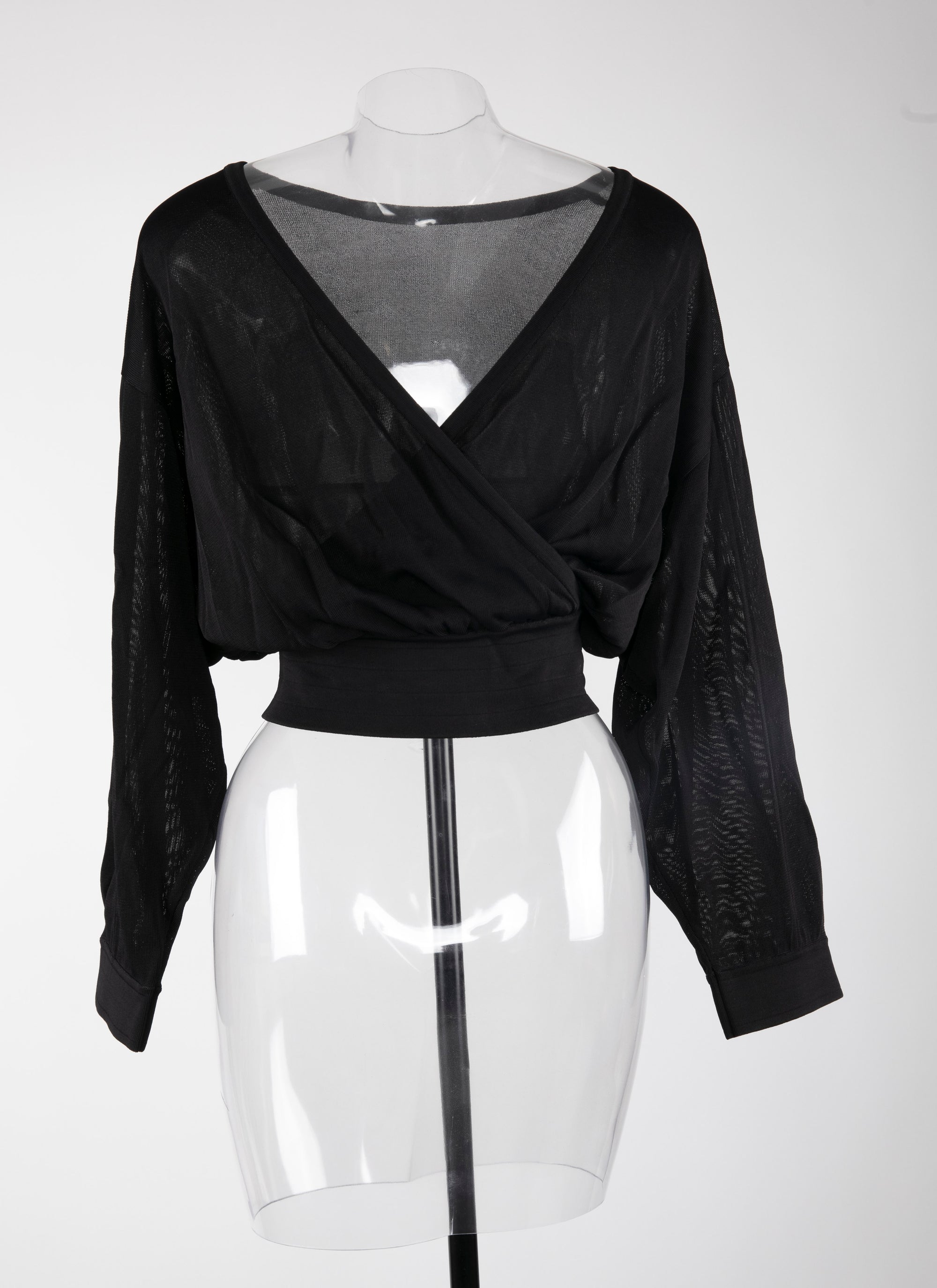Long sleeve knitted goddess jumper - Black