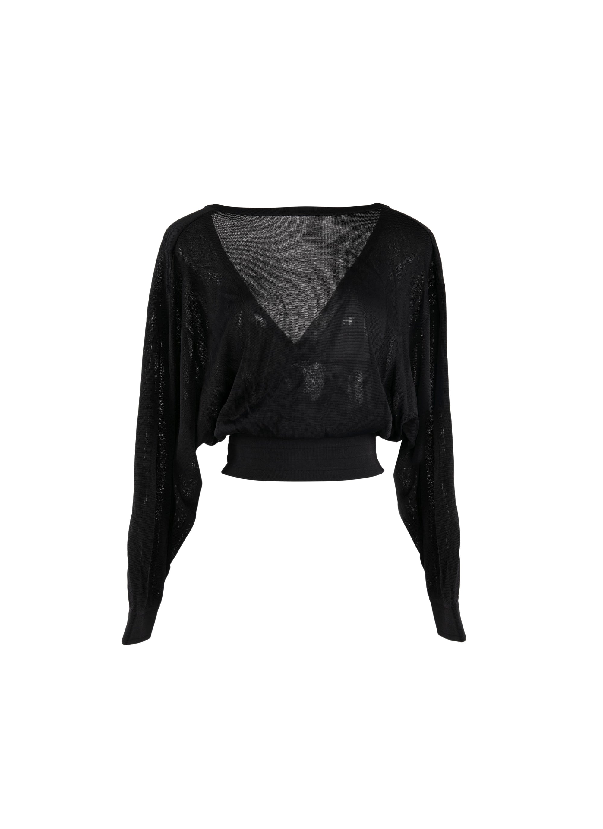 Long sleeve knitted goddess jumper - Black