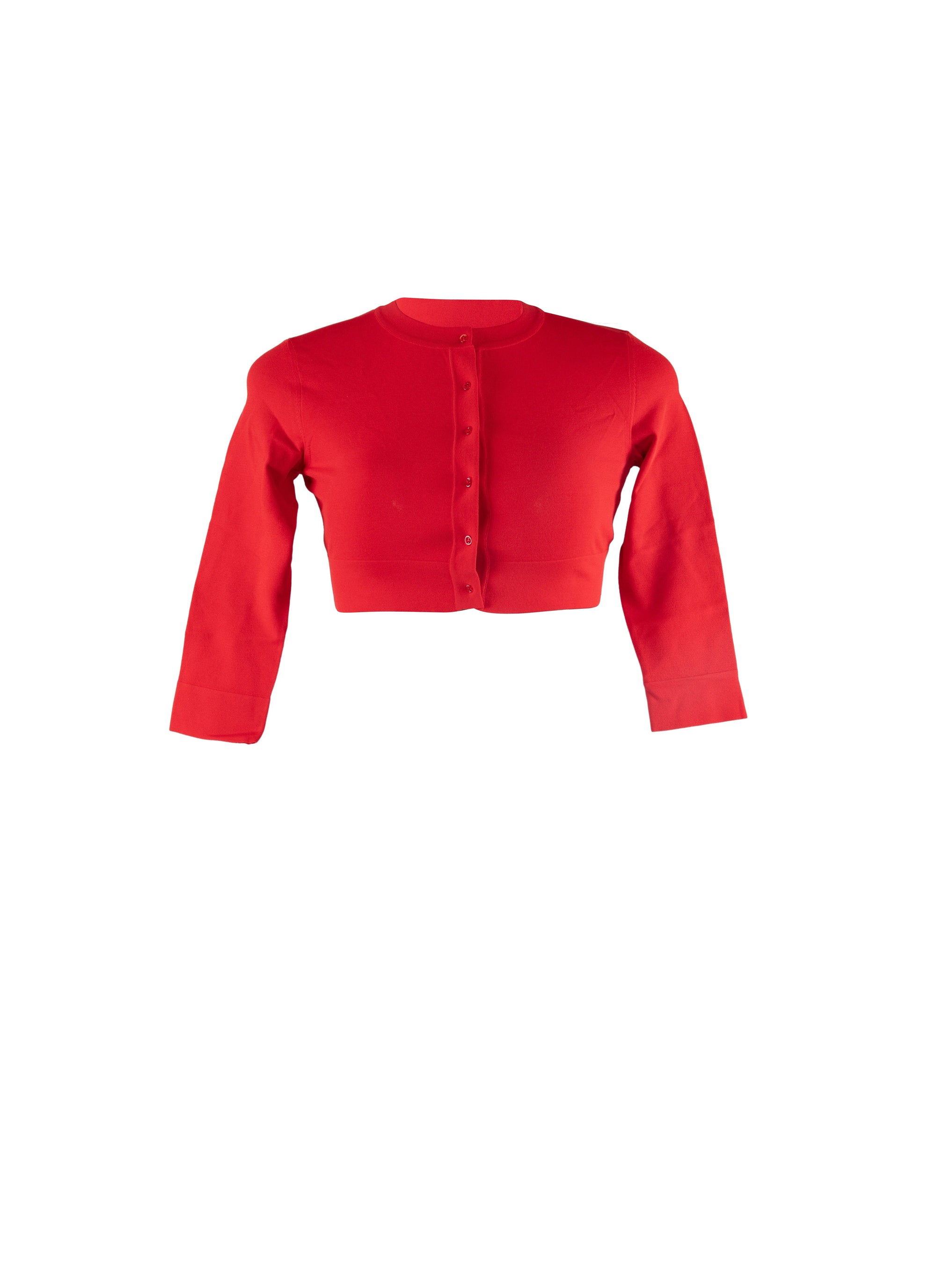 Long sleeve knitted cardigan - Scarlet
