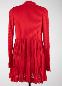 Cardigan à manches longues Falbalas en maille - Ecarlate