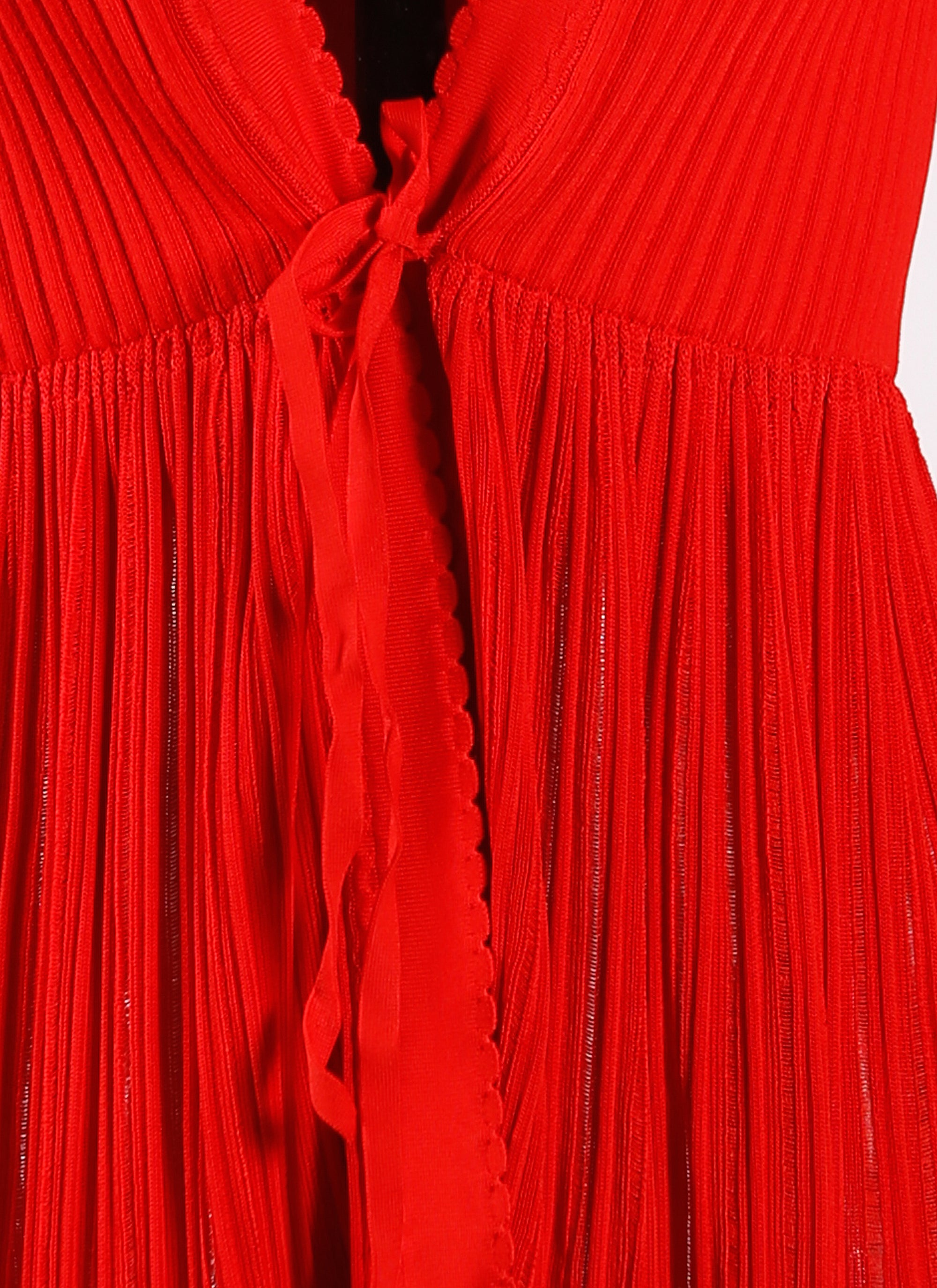 Cardigan à manches longues Falbalas en maille - Ecarlate