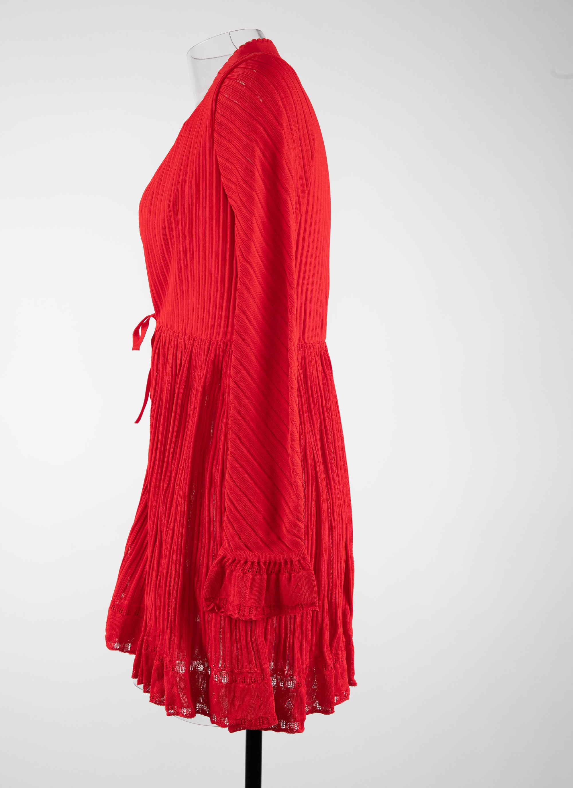 Cardigan à manches longues Falbalas en maille - Ecarlate