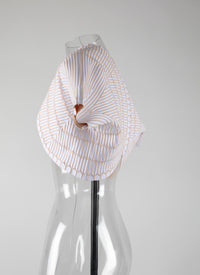 Pagoda knitted short-sleeved bolero - White & Flesh