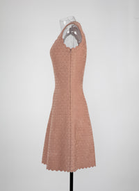 Moonlight knitted sleeveless dress - Nude