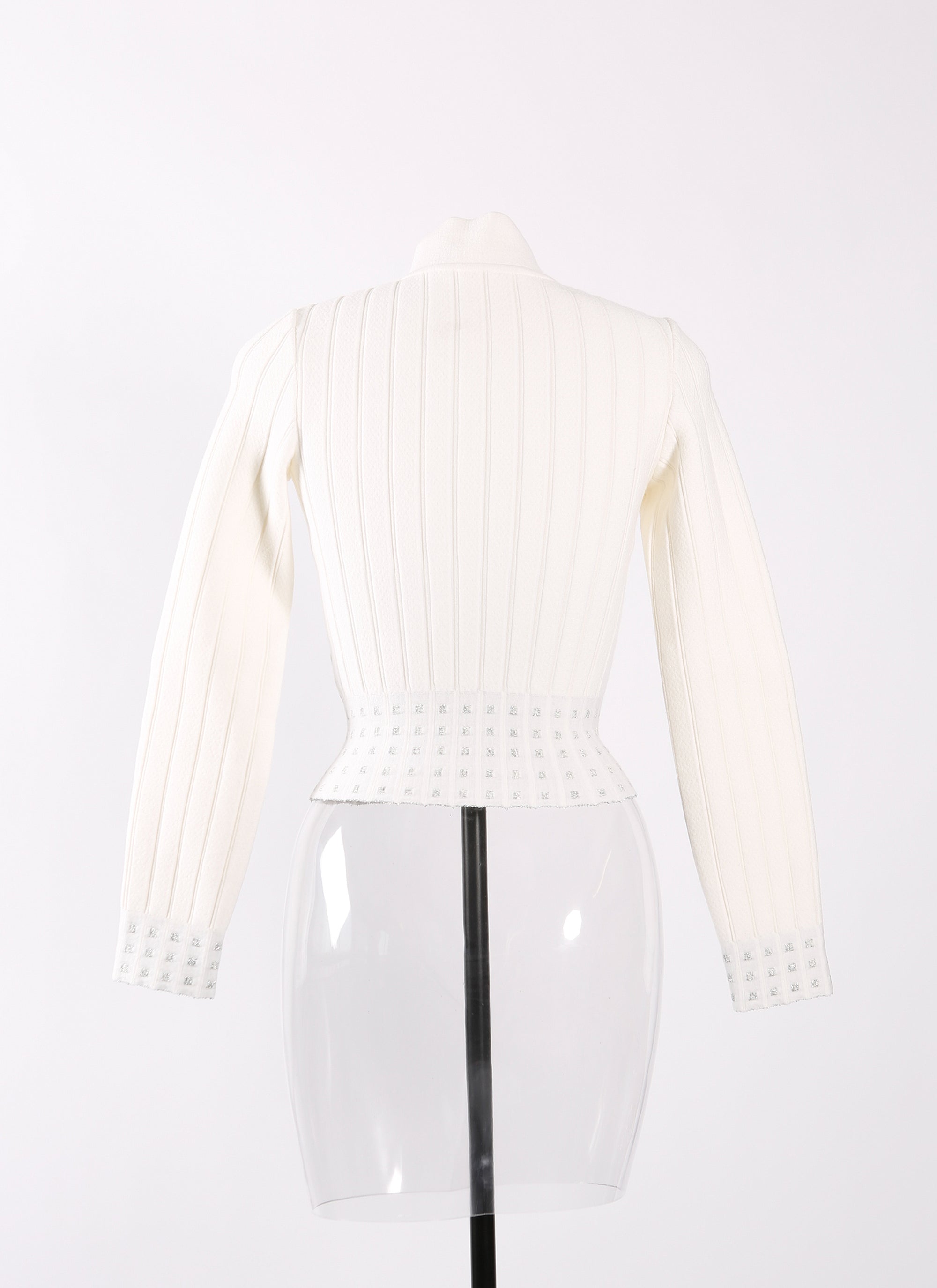 Wool evening visitor long sleeve jumper - White