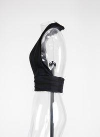 Zebra silk bra - Black & Blue