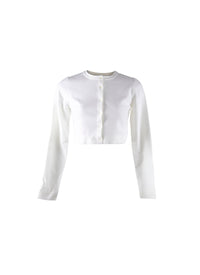 Supreme wool long sleeve cardigan - Mother of Pearl White