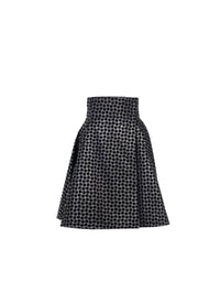 Jupe Dalmatien en cuir - Noir