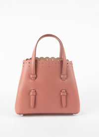 Sac mini Carrera Fiori en cuir - Poudre