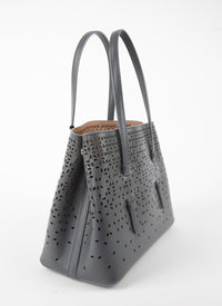 Mina Bolivia Fiori bag, leather - Ash