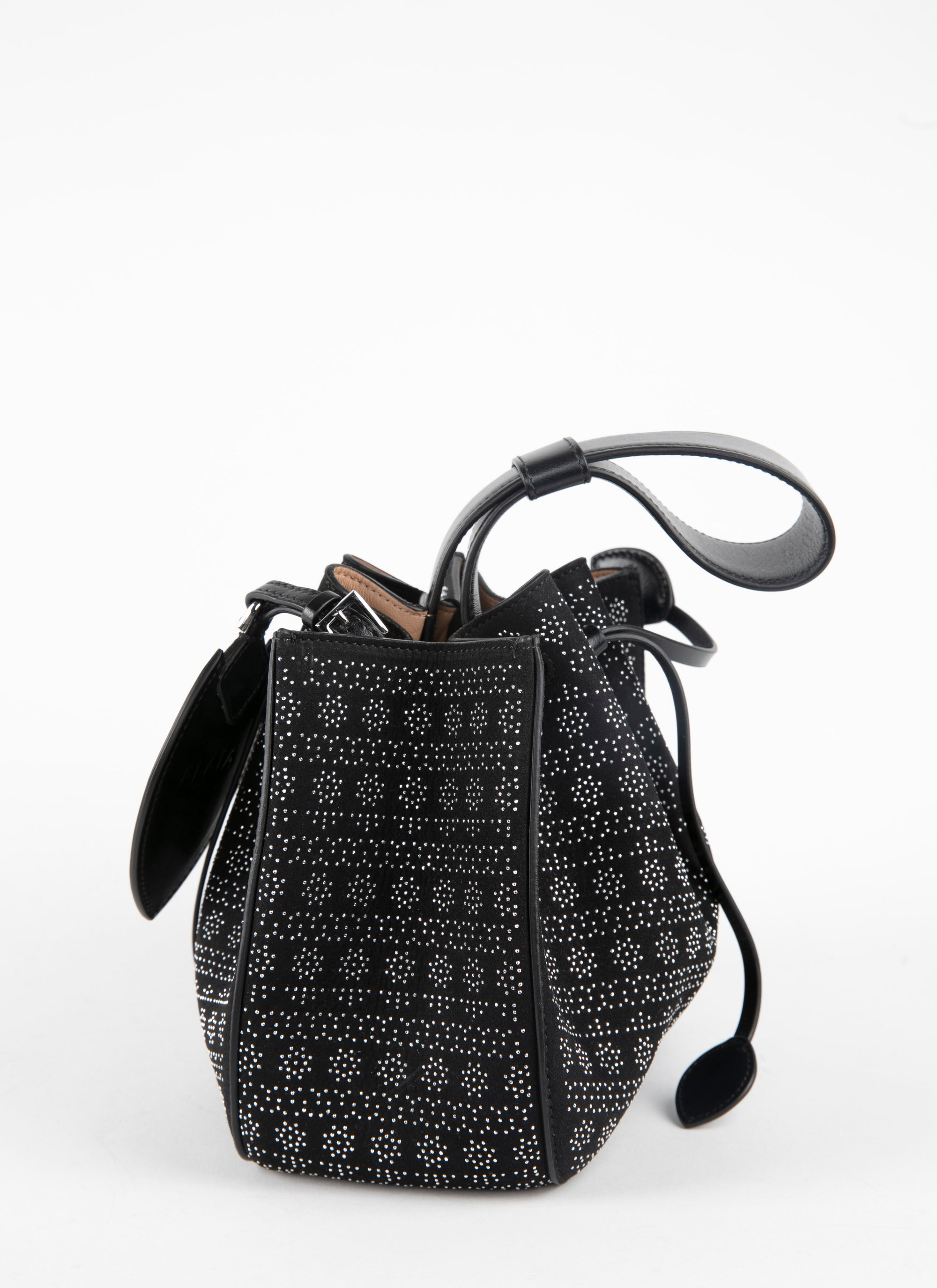 Rose Marie bag with studs, leather - Black