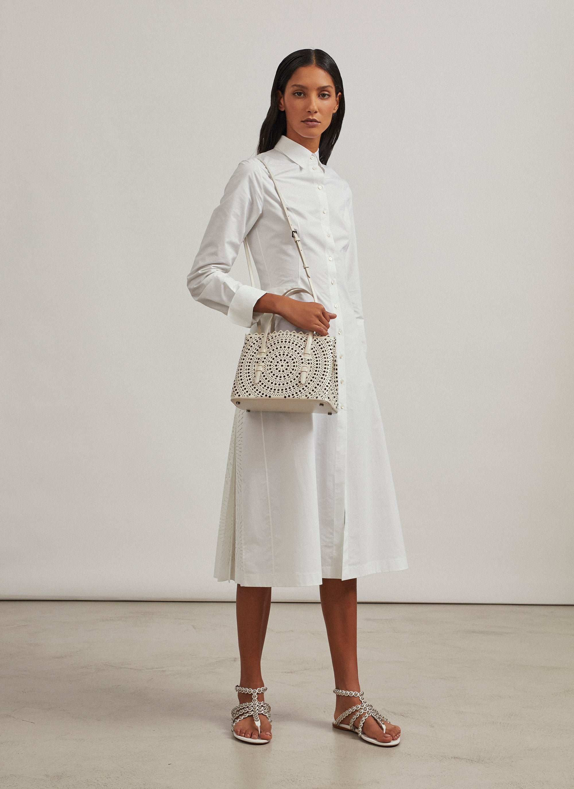 Sac cabas Mina en cuir - Tabac