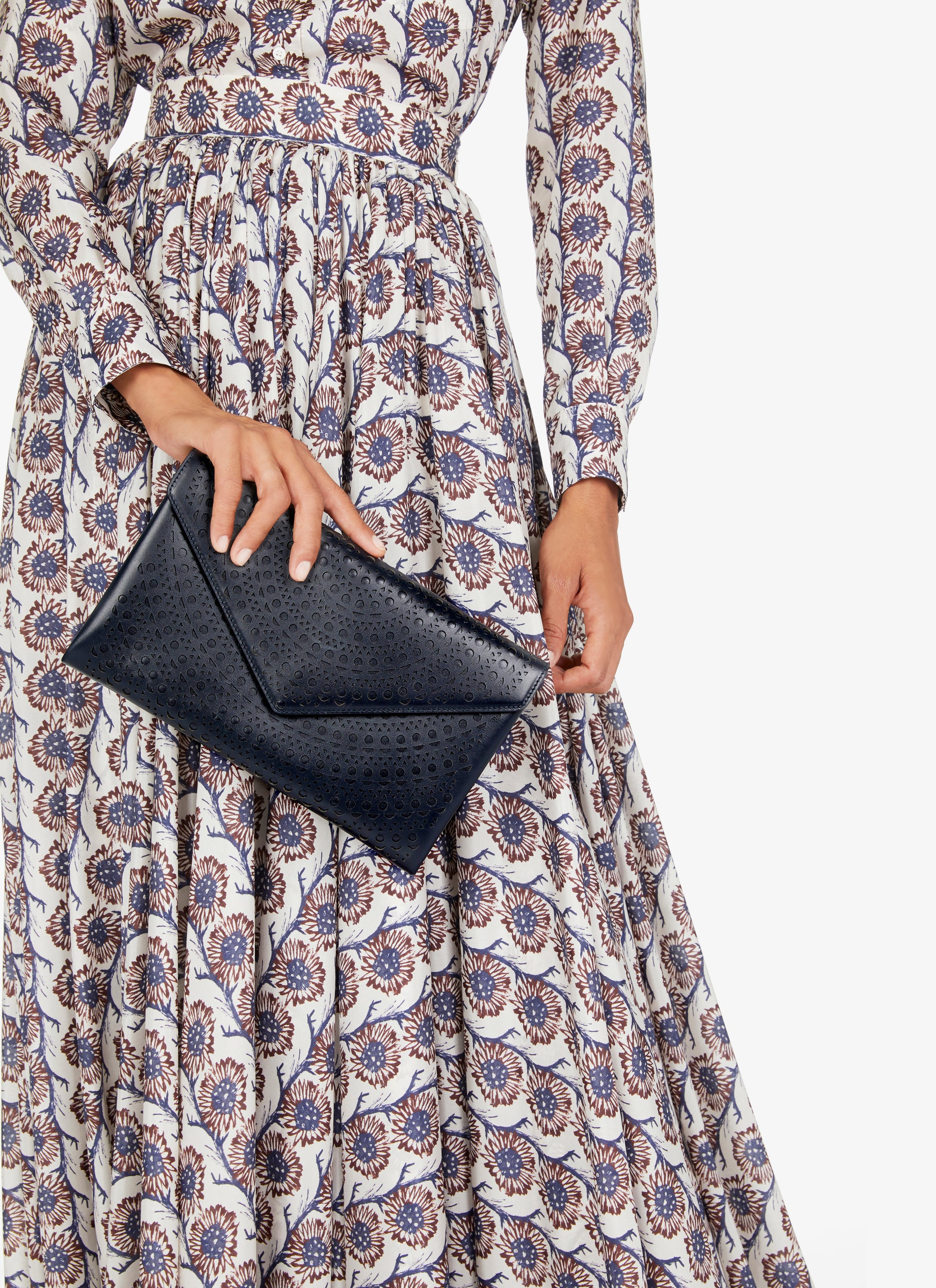 Openwork Oum bag in leather - Black