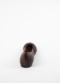 Ballerinas with openwork pattern in leather - Almandite