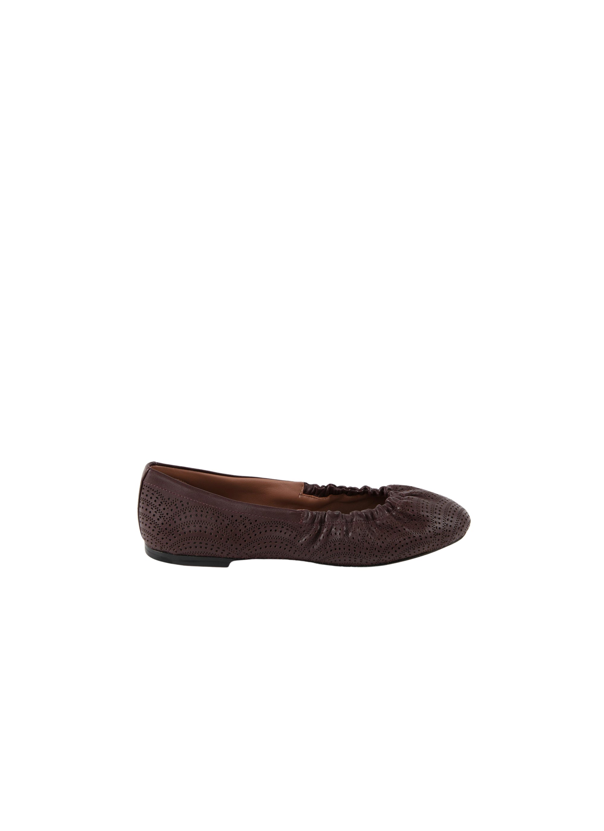 Ballerinas with openwork pattern in leather - Almandite