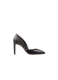 Escarpins à œillets en cuir - Noir