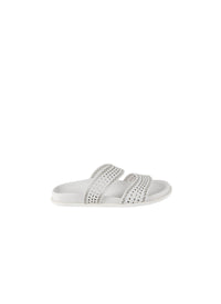 Openwork leather mules - Chalk White