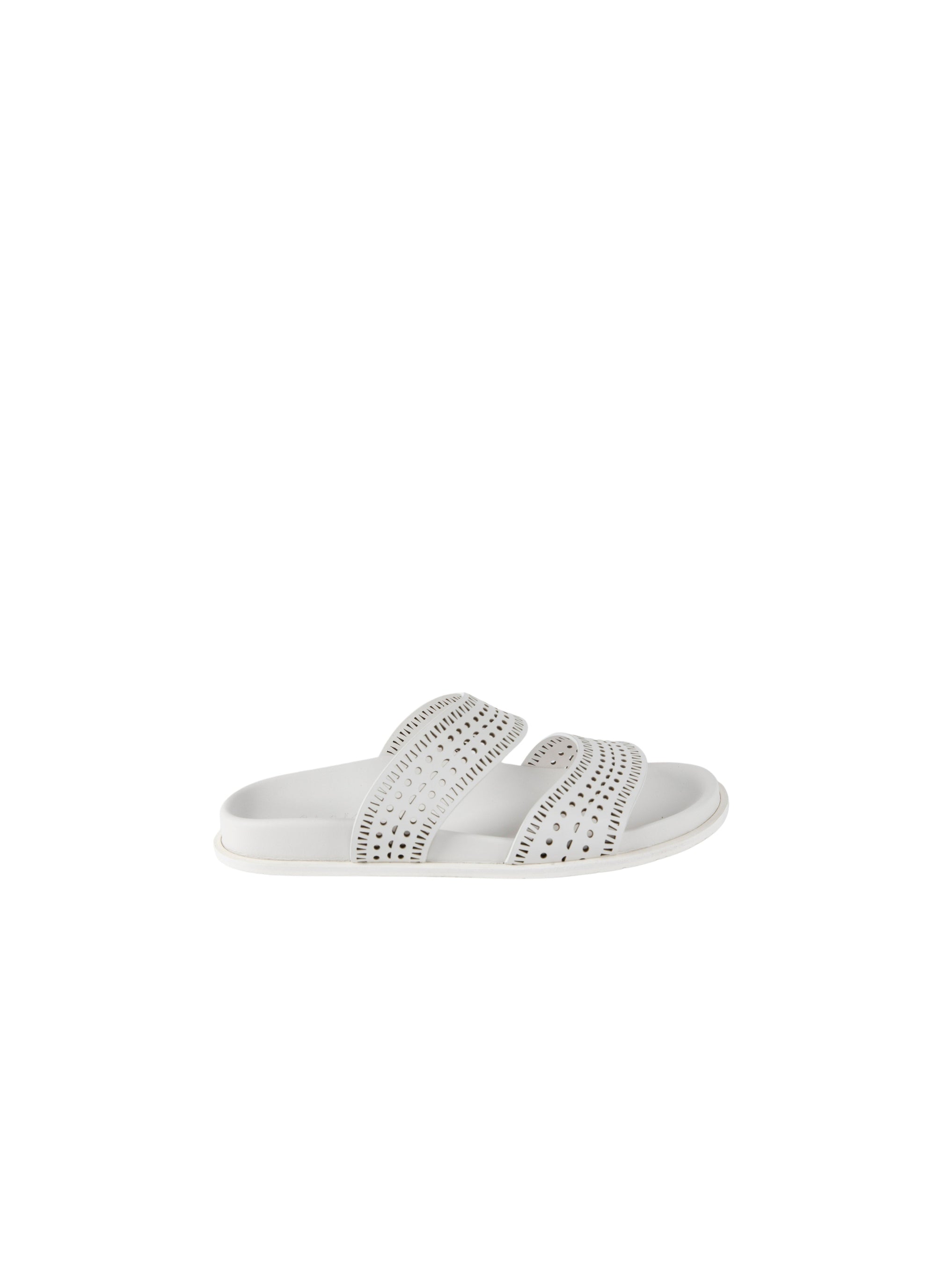 Openwork leather mules - Chalk White
