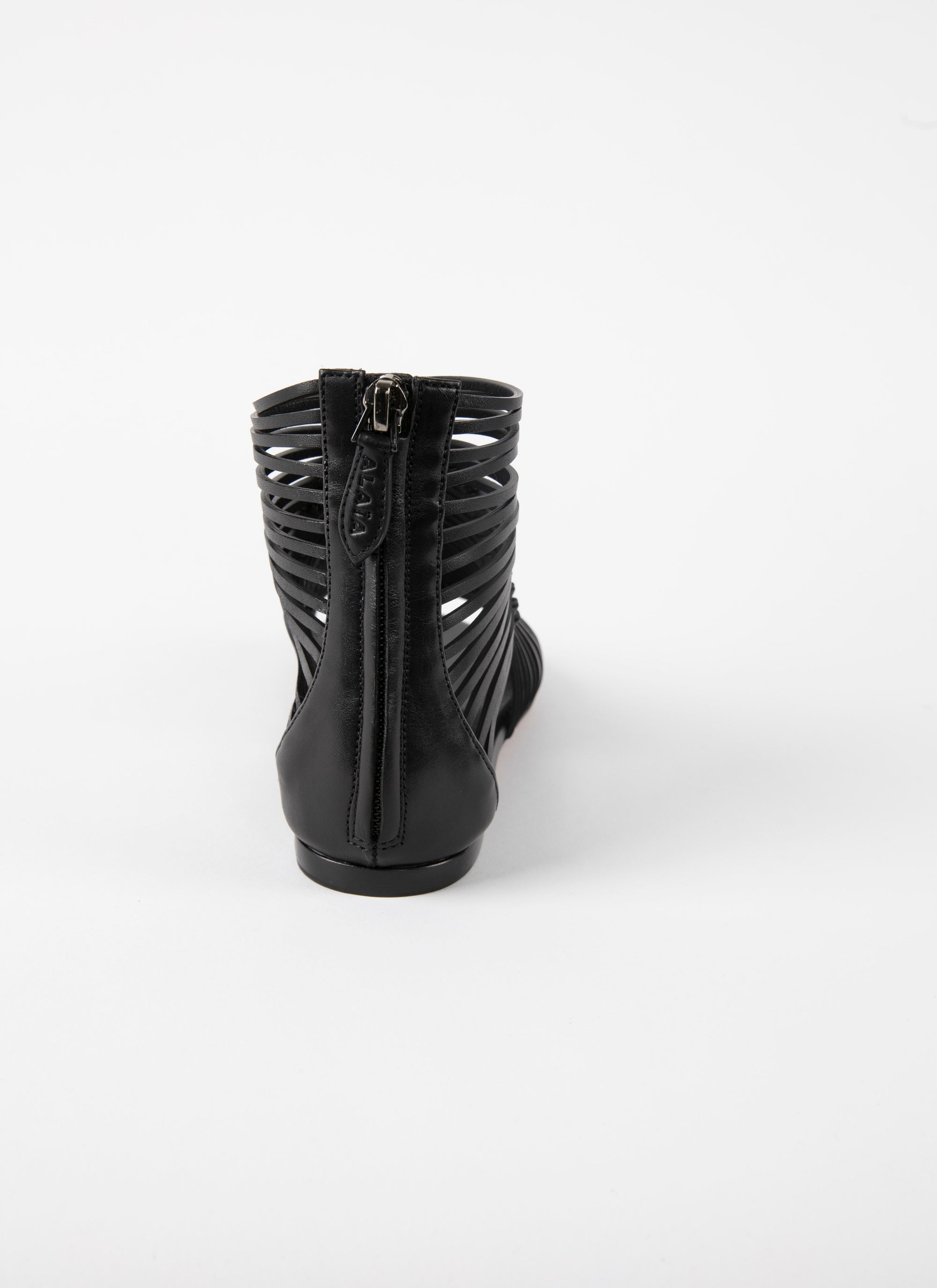 Woven leather sandals - Black
