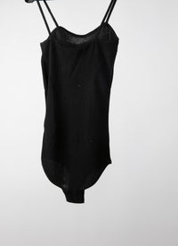 Body sans manches à bretelles en cachemire - Noir