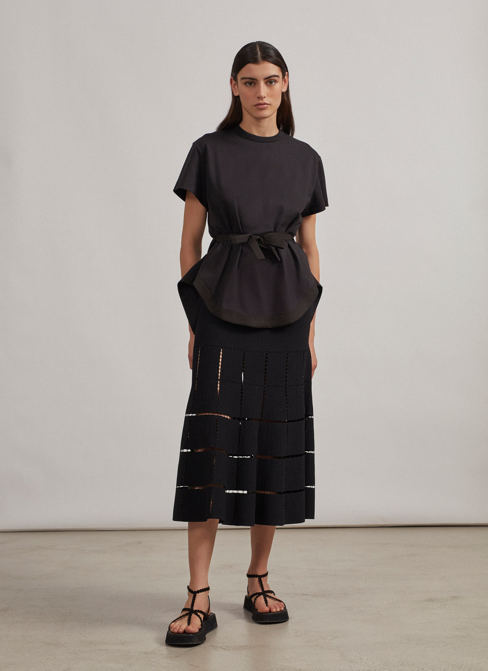 Structured T-shirt - Black