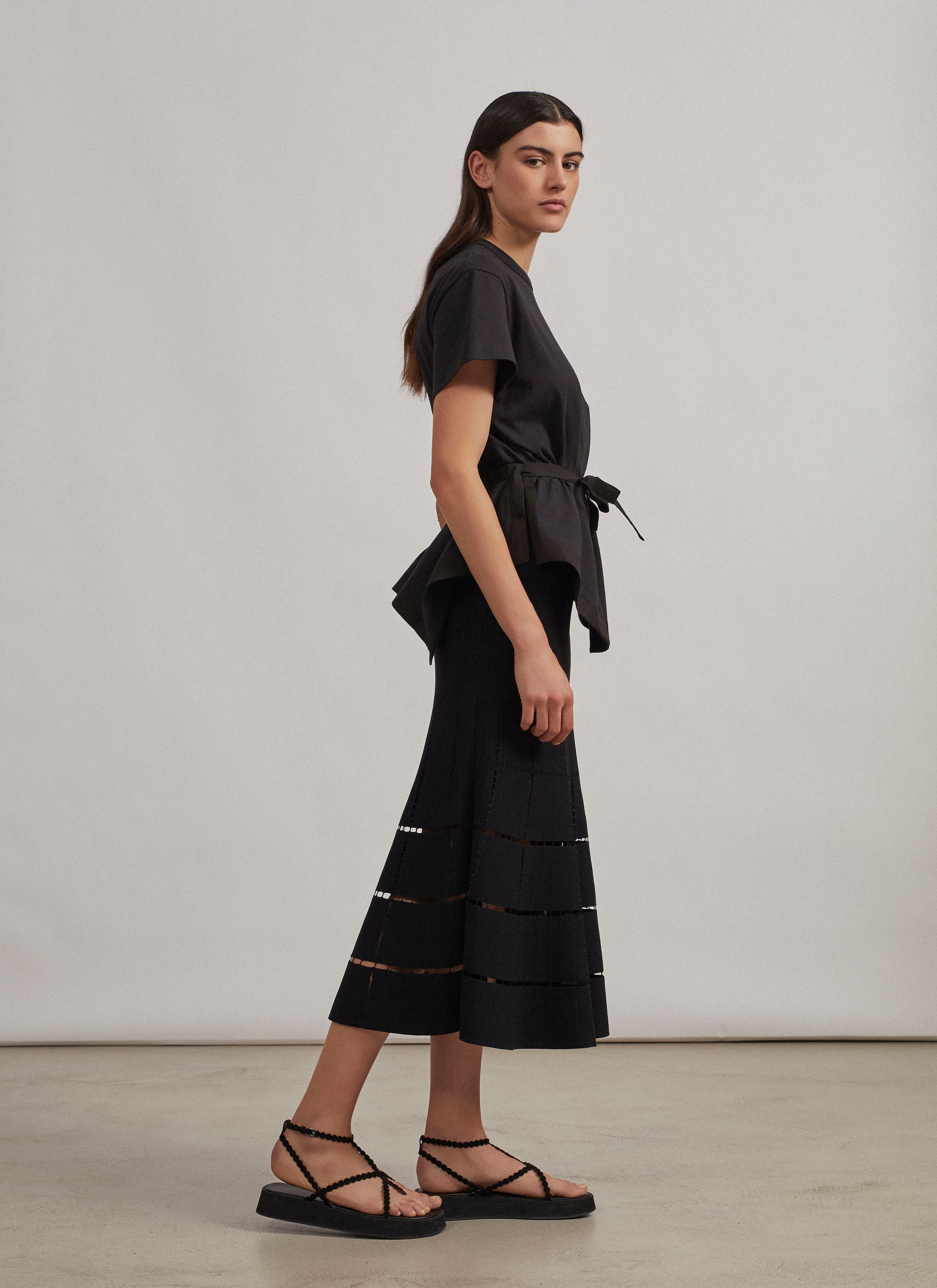 Structured T-shirt - Black