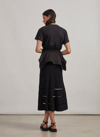 Structured T-shirt - Black