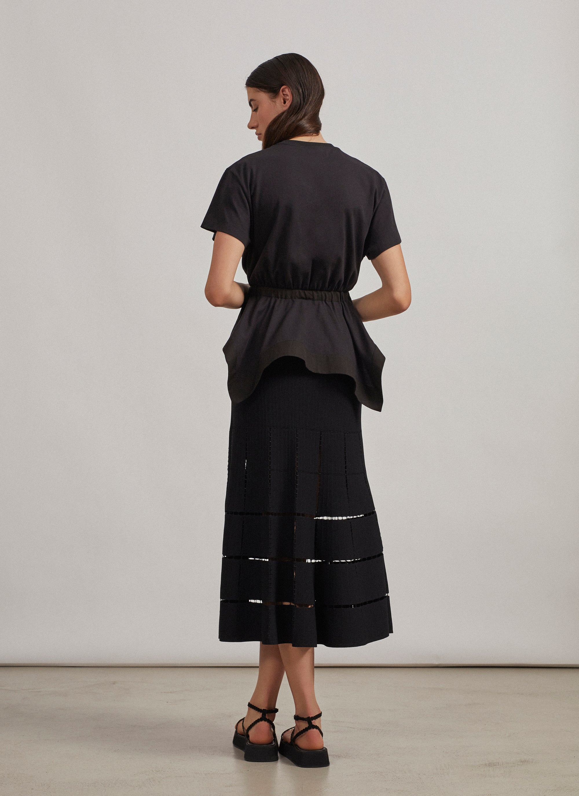 Structured T-shirt - Black