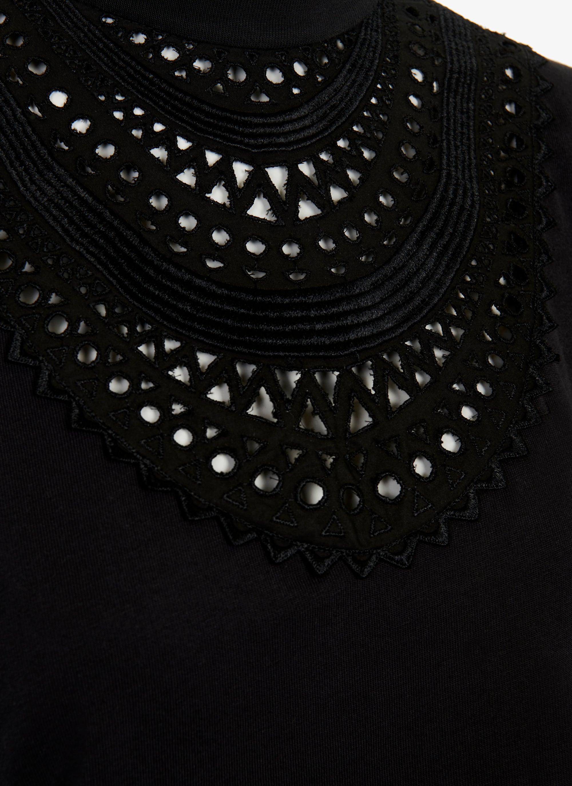 Structured bib t-shirt - Black