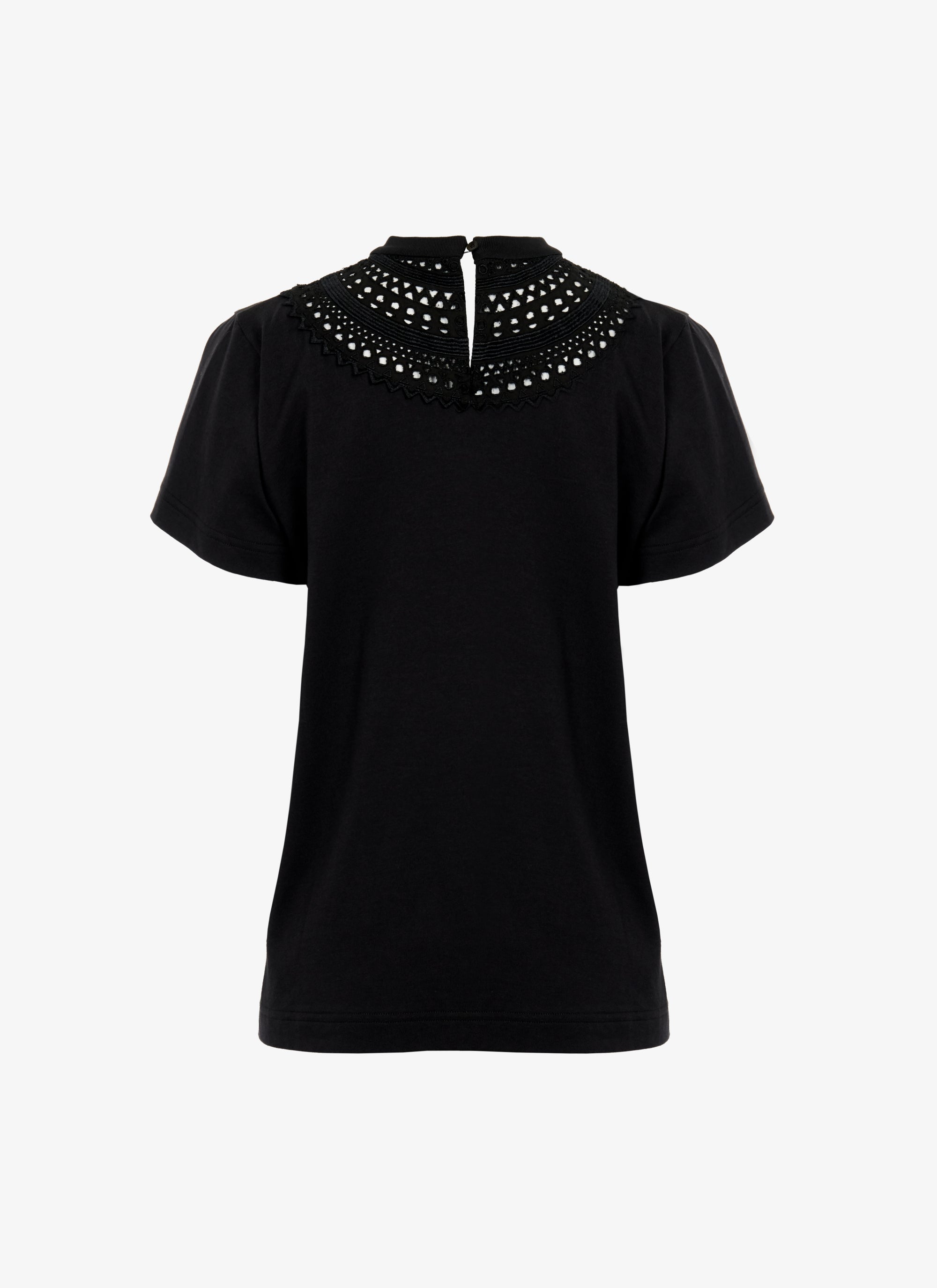 Structured bib t-shirt - Black