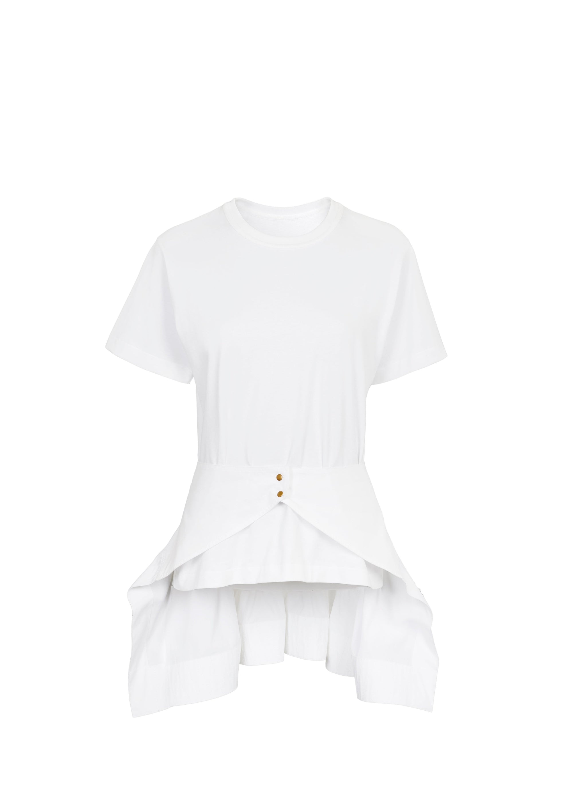 T-shirt long structuré - Blanc