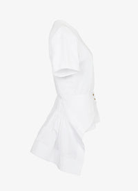 T-shirt long structuré - Blanc