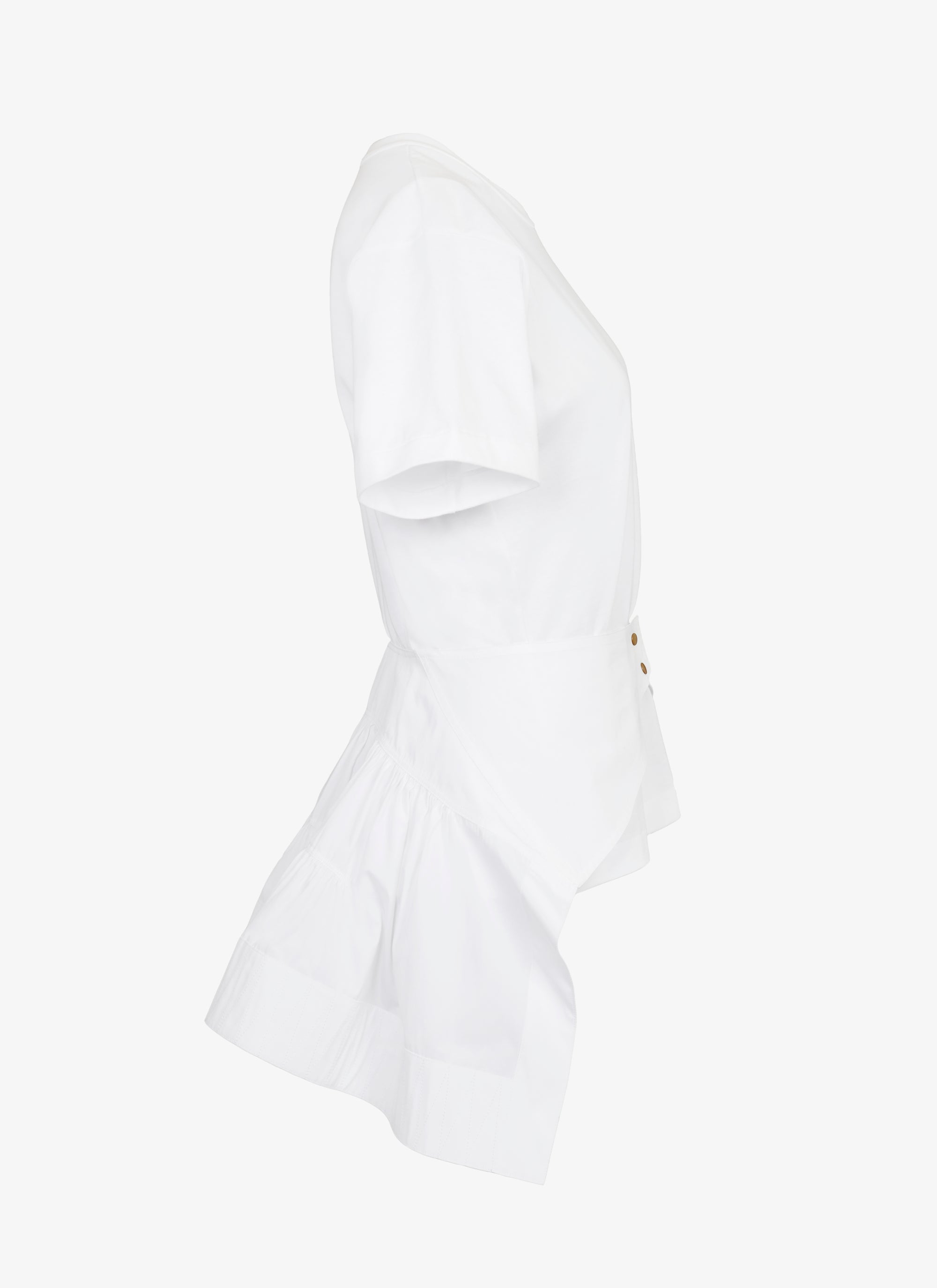 T-shirt long structuré - Blanc