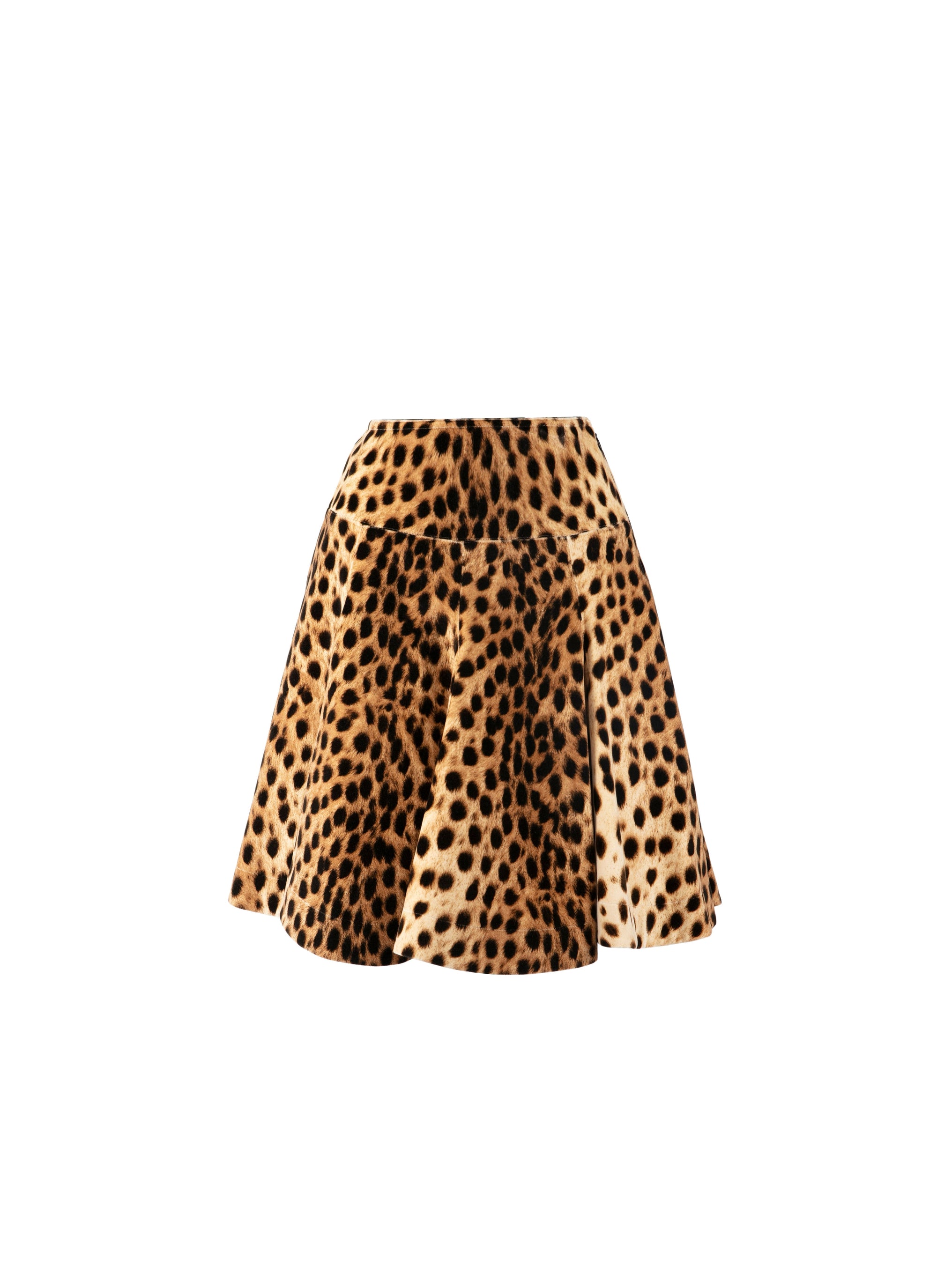 Jupe courte à imprimé animal - Beige Clair
