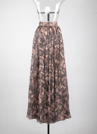 Archipel skirt in silk - Flesh & Beige