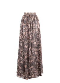 Archipel skirt in silk - Flesh & Beige