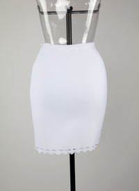 Openwork skirt in mesh - White